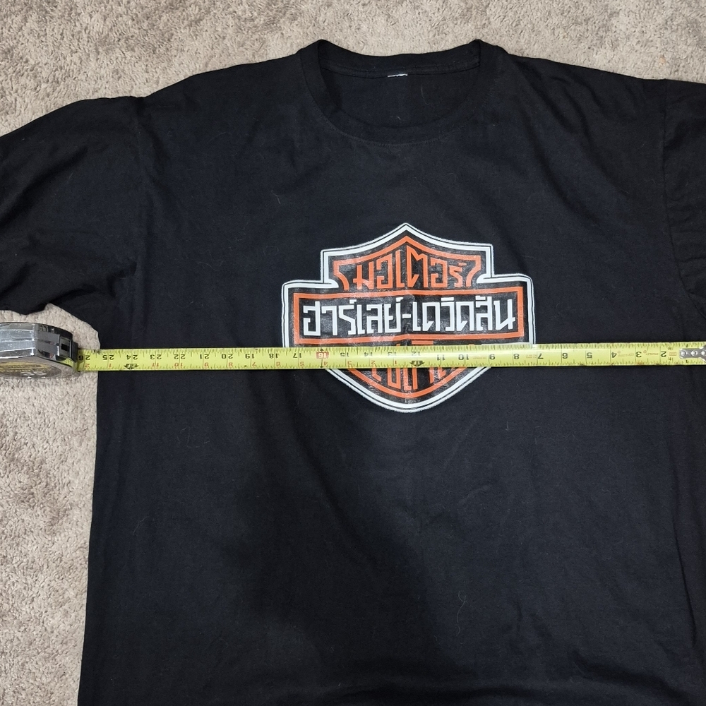 Men’s Harley Davidson foreign language size 4X Black Thailand T-shirt 50" Chest - Picture 4 of 7